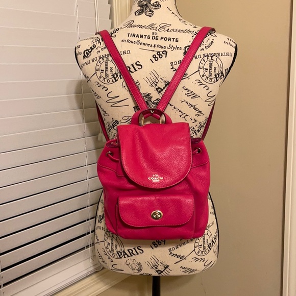 Coach Handbags - Coach Derby Backpack in Pink Pebble Leather